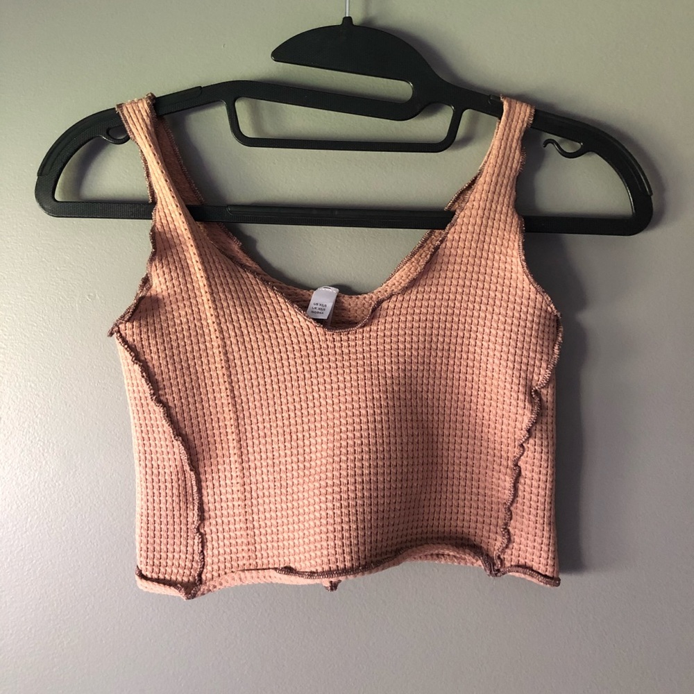 Urban Outfitters Waffle Crop Tank Top
